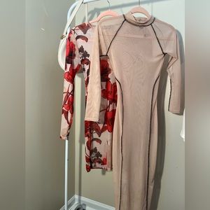 2 pretty little thing sheer dresses